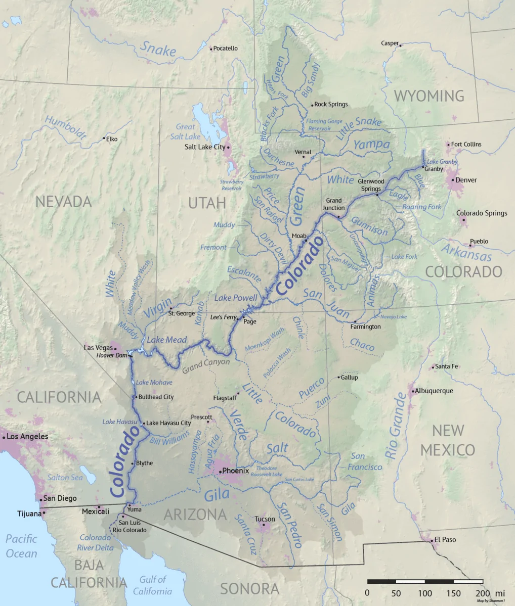 2027 Ram Dakota Pickup Drought-US Government Rations Colorado River Water For First Time In History 1018px-Colorado_River_basin_ma