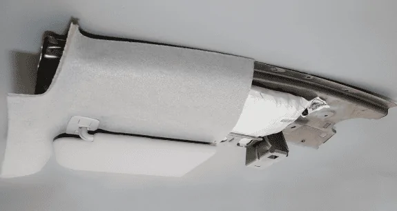 2027 Ram Dakota Pickup Airbag descending from roof/visor might be safer than airbags shot 150mph directly at your face 1689357228578