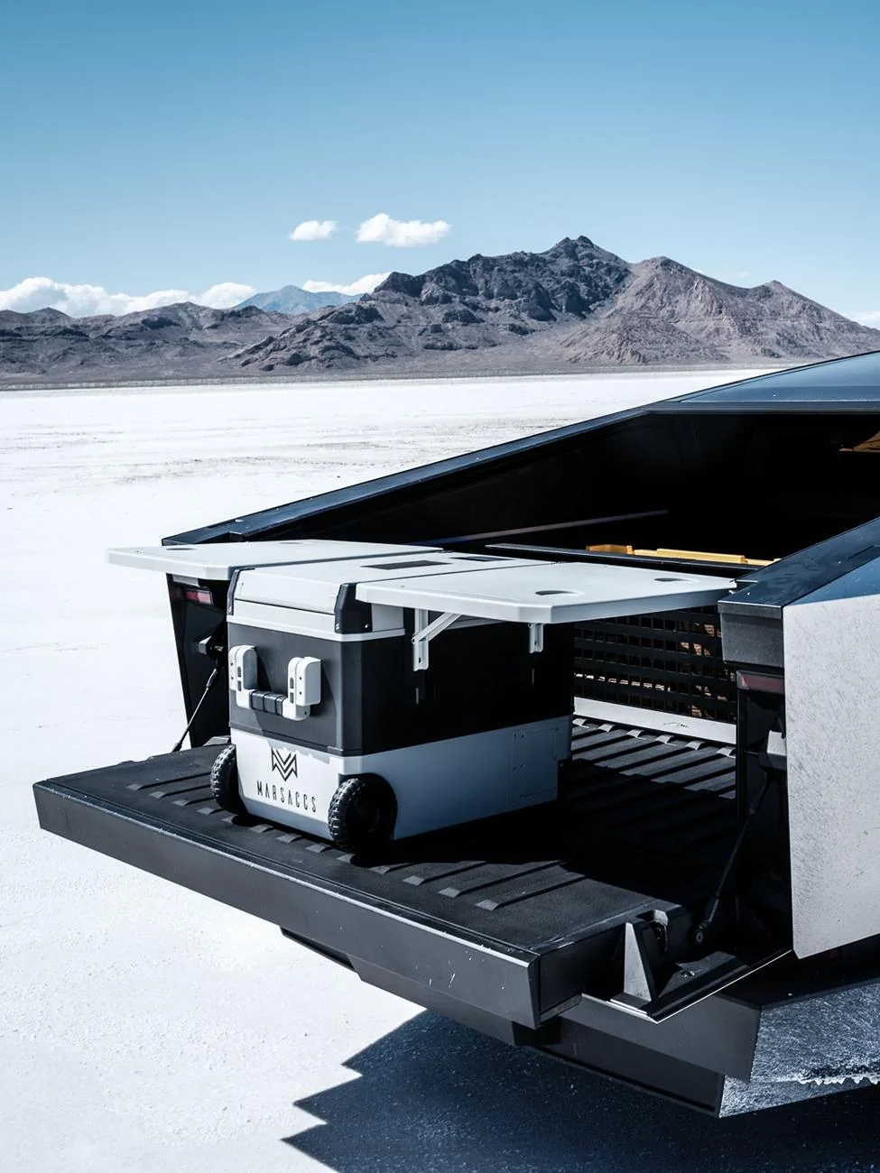 2027 Ram Dakota Pickup Introducing MARSACCS 48QT Portable Freezer / Fridge / Cooler for Your CyberTruck! 2