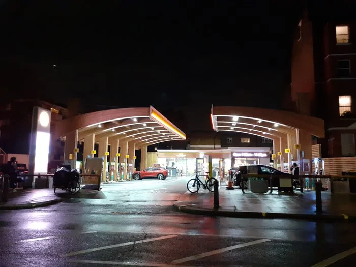 2027 Ram Dakota Pickup Shell turned an old gas station into an EV-only charging hub with free WiFi and solar panels 620fc5b8462ff20019c5ac51?width=700