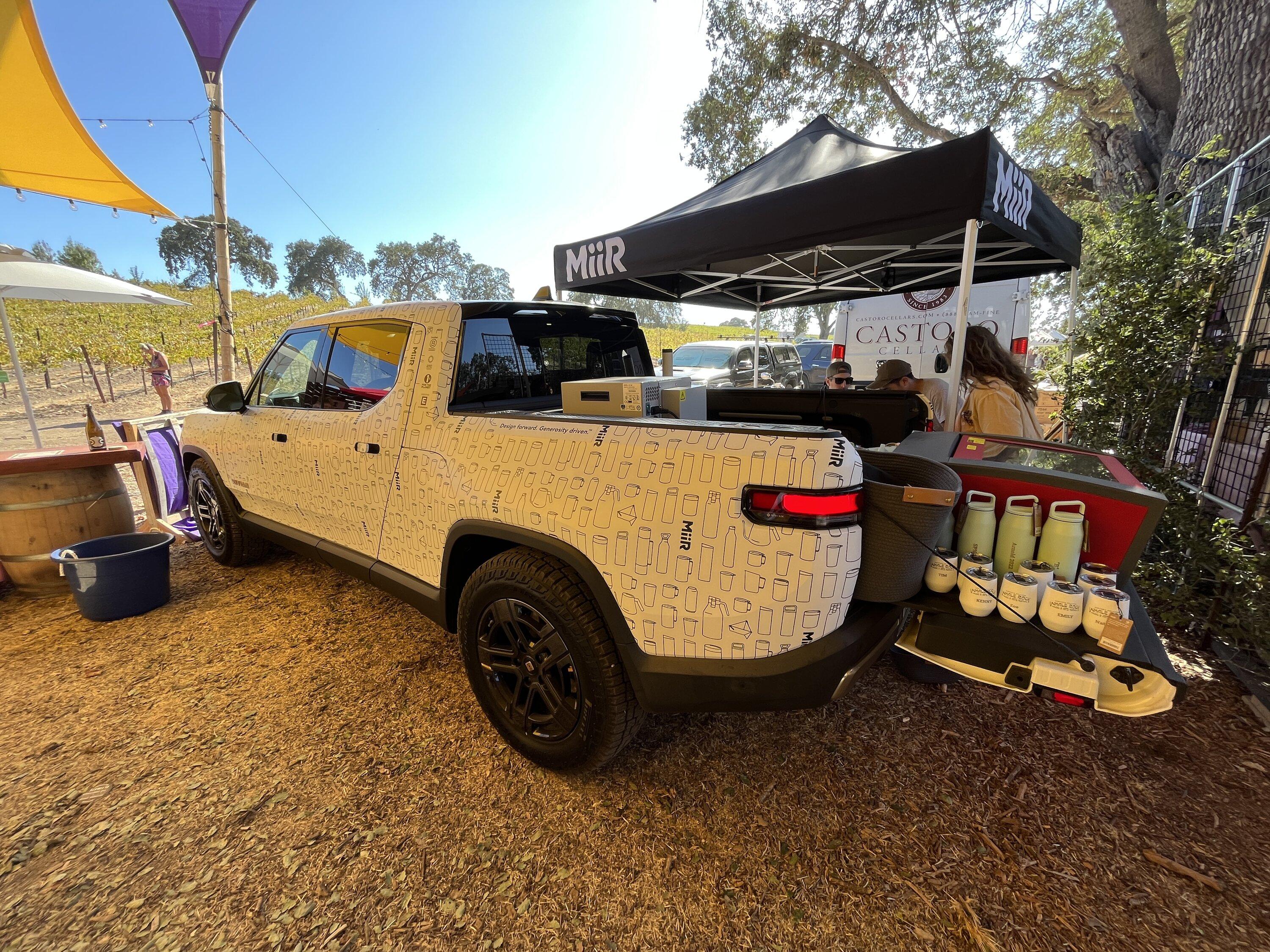 2027 Ram Dakota Pickup Rivian powers laser engraver at music festival 9718D88C-43CF-44D7-92A5-9C81C279A669