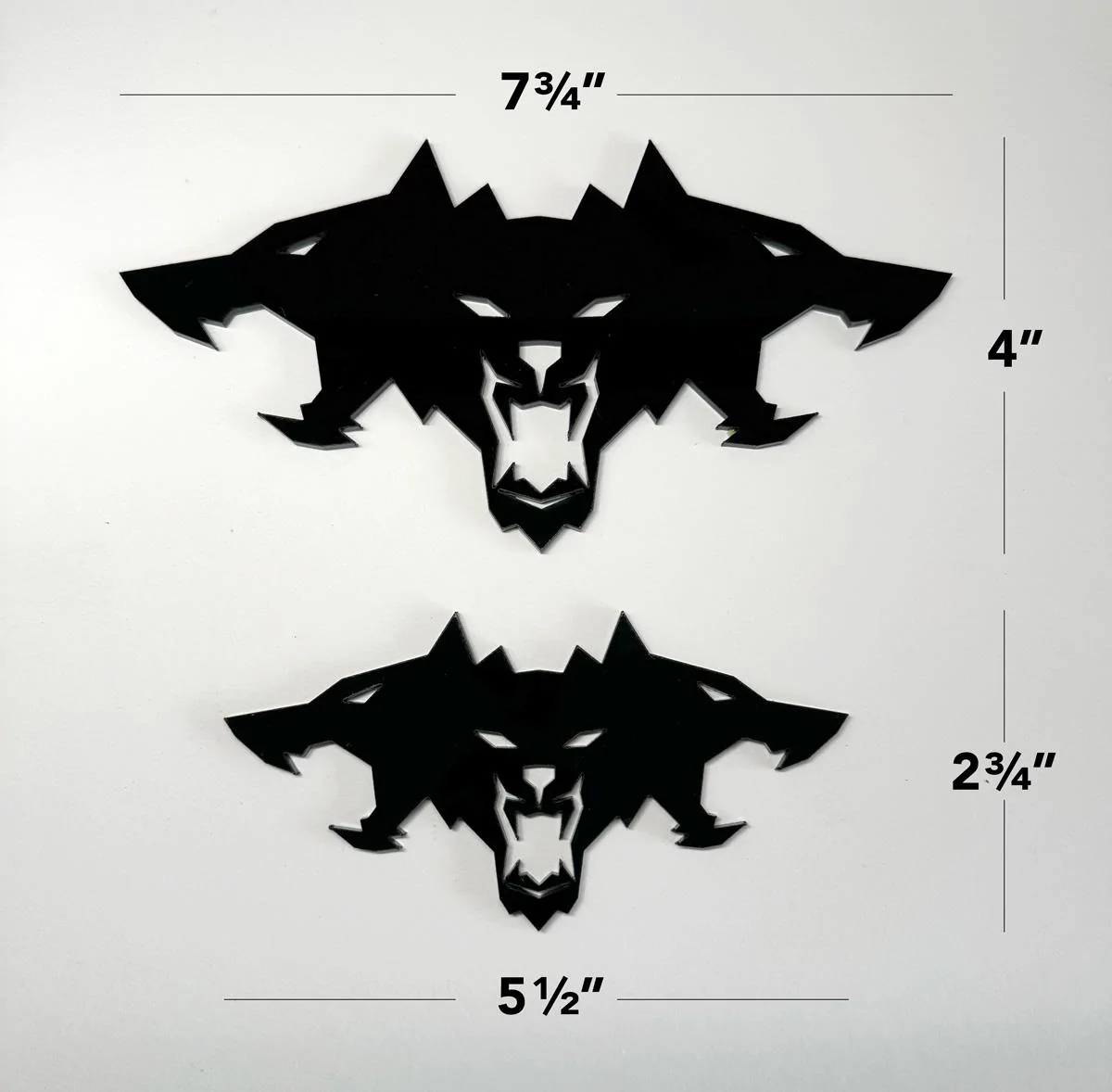 Tesla Model 2 ? Introducing the Cyberbeast 3D Laser-Cut Emblem Badge Gloss Black Acrylic cyberbeast-emblem-measurements