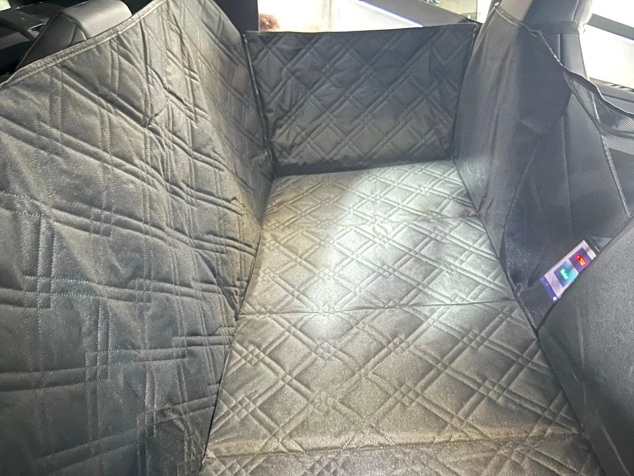 2027 Ram Dakota Pickup ELECFRESH | Product Testing | Cybertruck Backseat Pet Cover Solution IMG_1651
