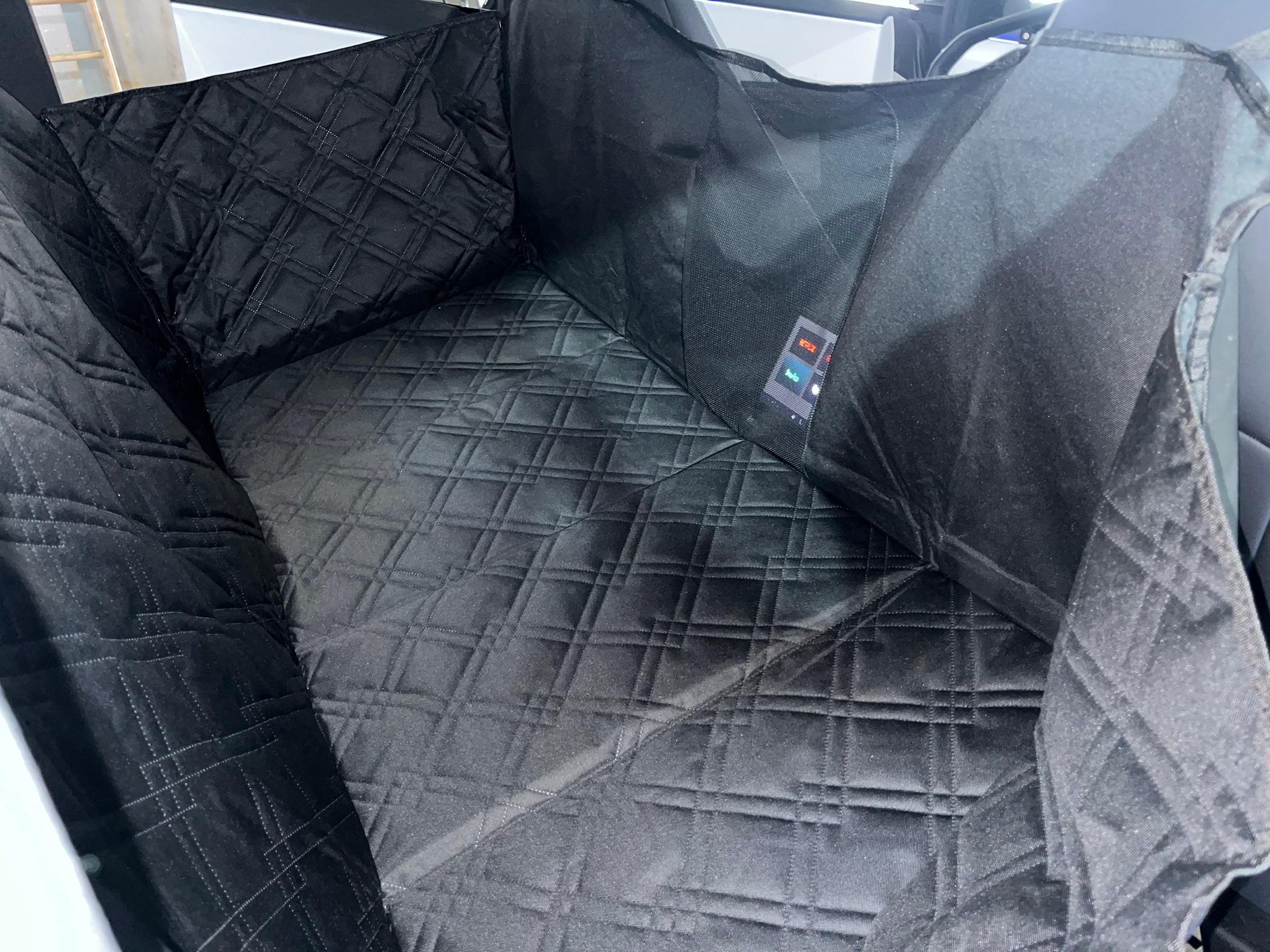 2027 Ram Dakota Pickup ELECFRESH | Product Testing | Cybertruck Backseat Pet Cover Solution IMG_1656