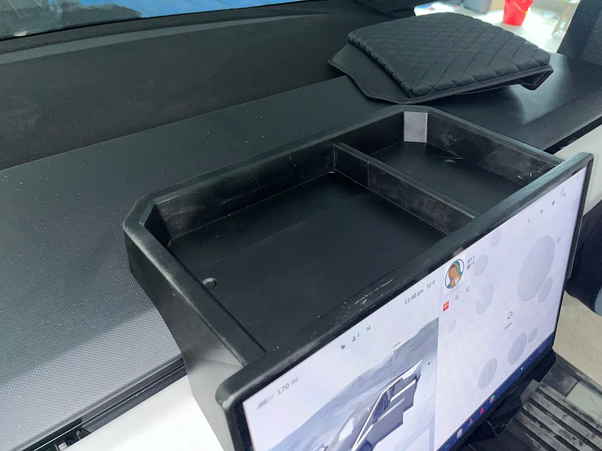 2027 Ram Dakota Pickup ELECFRESH | Product Testing | The Cybertruck Dash Storage Tray IMG_1739