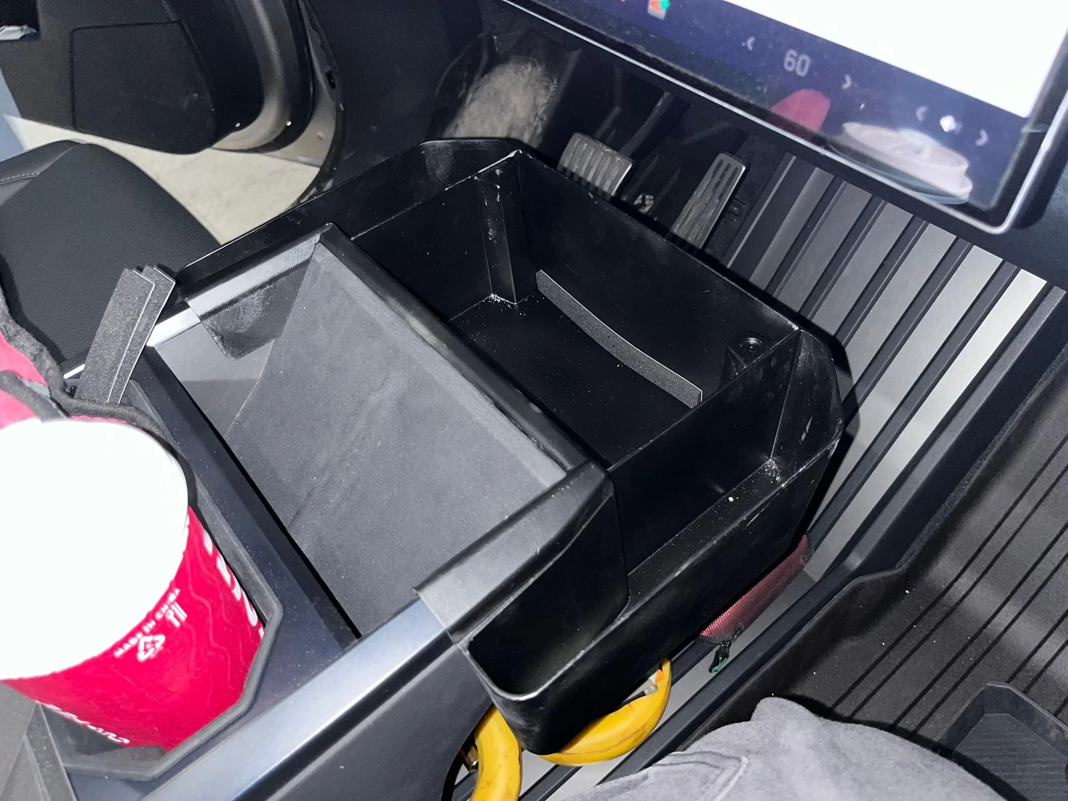 2027 Ram Dakota Pickup ELECFRESH | Product Testing | The Cybertruck Center Console Hanging Storage Box IMG_1768