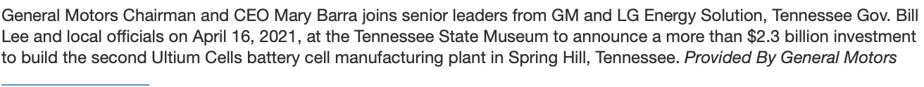 2027 Ram Dakota Pickup GM to build $2.3B battery plant for electric vehicles in Tennessee, creating 1,300 jobs Screen Shot 2021-04-17 at 8.29.28 AM